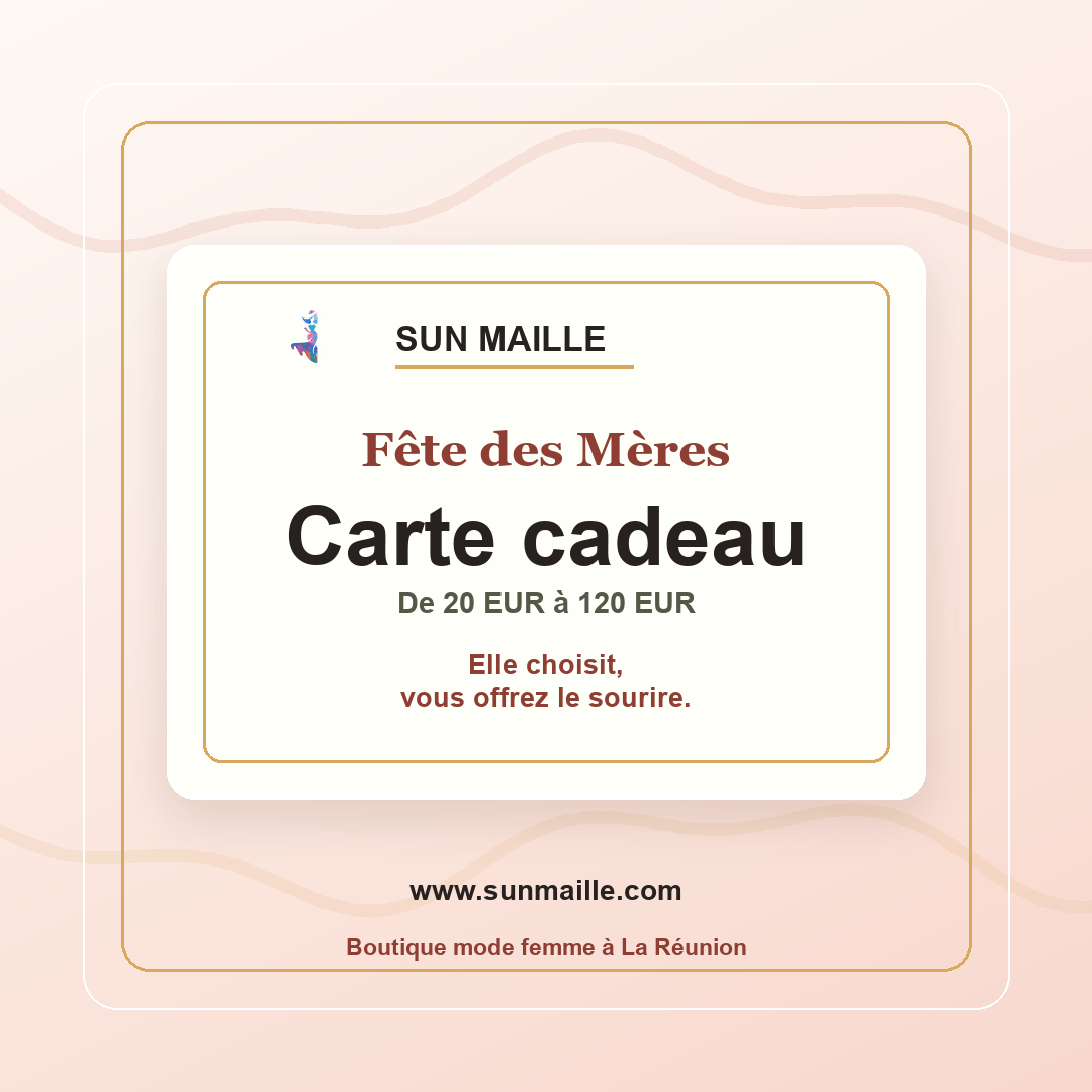Carte cadeau Sun Maille de 20 EUR &agrave; 120 EUR