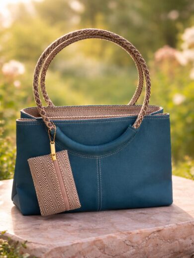 Sac Cabas Nomade édition limitée bleu vue face